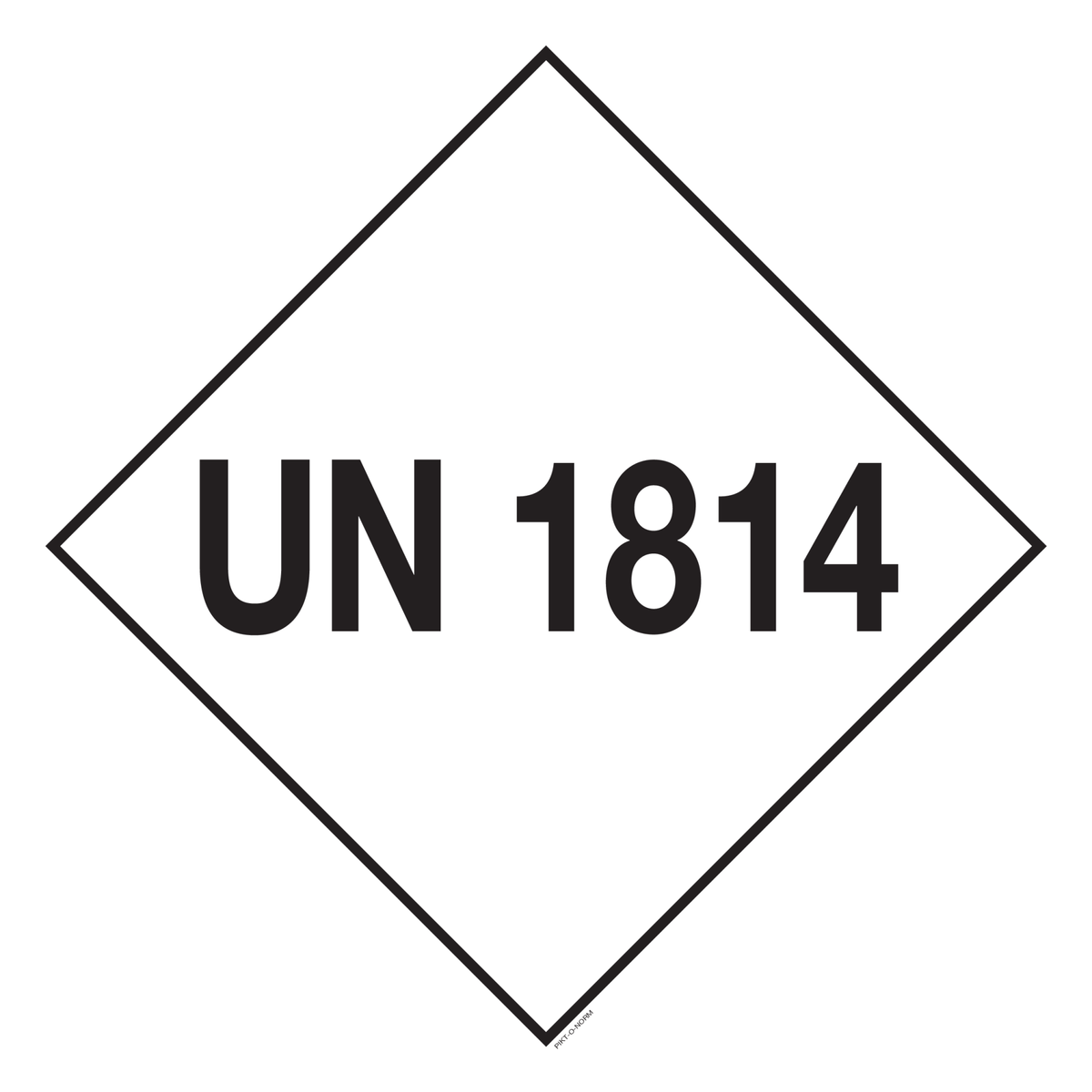 UN 1814. ADR CL 8. HYDROX.POTASSIUM SOL.
