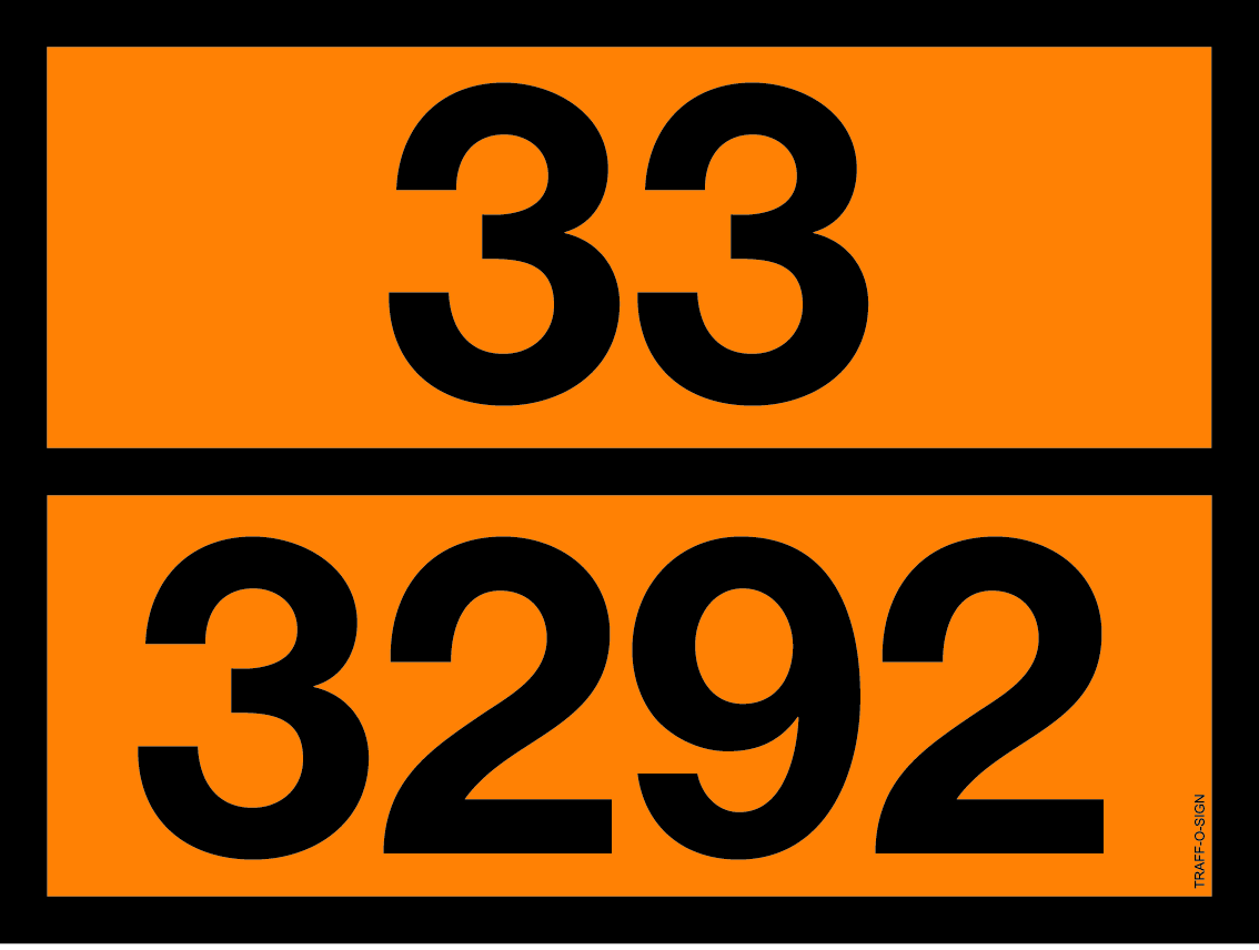 ADR BORD MET GEVARENCODE 33/3292