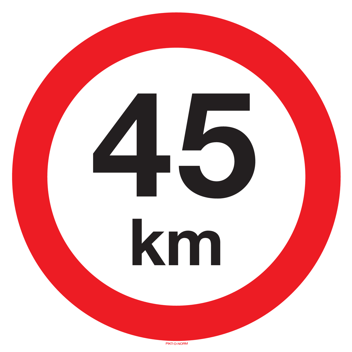 VITESSE LIMITÉE 45 KM