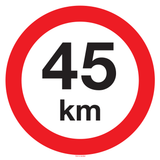 VITESSE LIMITÉE 45 KM