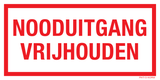 NOODUITGANG VRIJHOUDEN