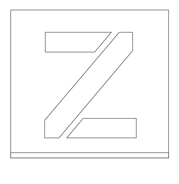 SJABLOON DIBOND 2MM, HOOGTE 100MM