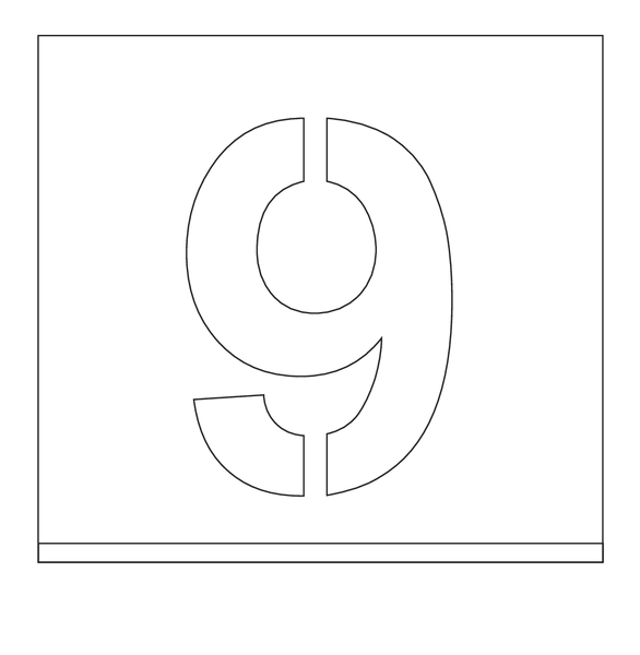 SJABLOON DIBOND 2MM, HOOGTE 100MM