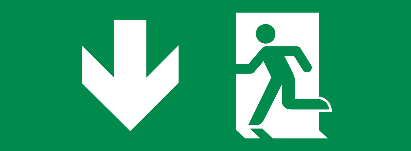 ISSUE DE SECOURS GAUCHE VERS LE BAS