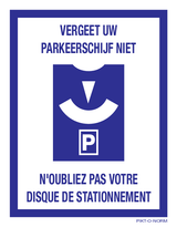 PARKEERSCHIJF. DISQUE DE STATIONNEMENT