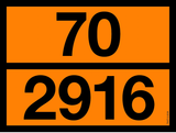 ADR BORD MET GEVARENCODE 70/2916