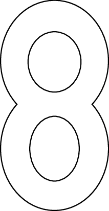 8, UITGESNEDEN CIJFER