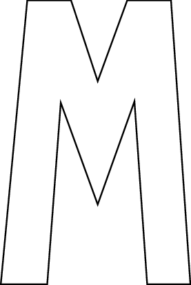 M, UITGESNEDEN LETTER
