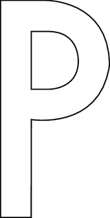 P, UITGESNEDEN LETTER
