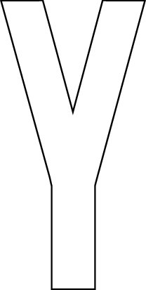 Y, UITGESNEDEN LETTER