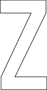 Z, UITGESNEDEN LETTER