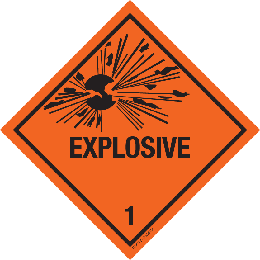EXPLOSIVE, ADR CLASSE 1
