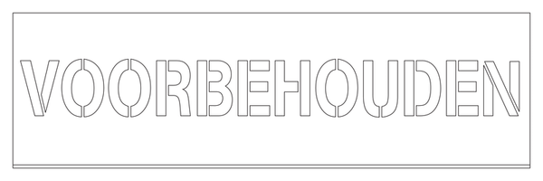 SJABLOON, VOORBEHOUDEN