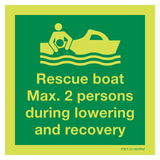RESCUE BOAT MAX. 2 PERSONS