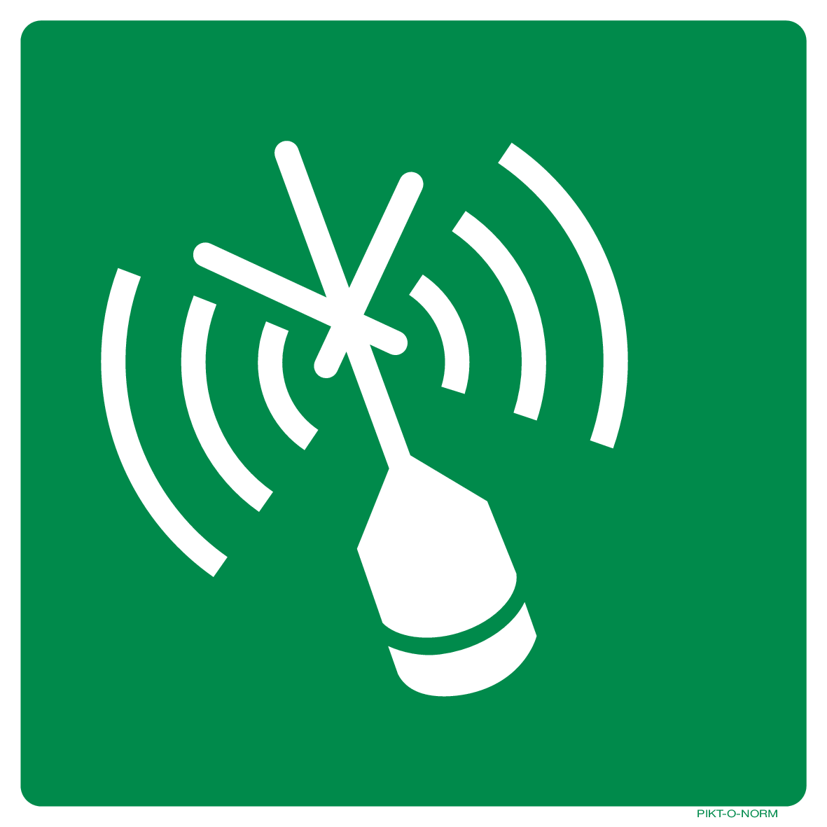 NOODRADIOBAKEN ISO7010-E052