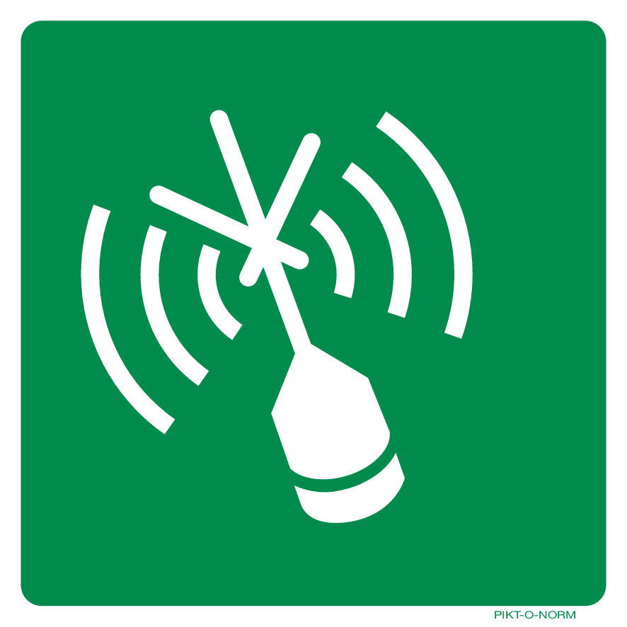 NOODRADIOBAKEN ISO7010-E052