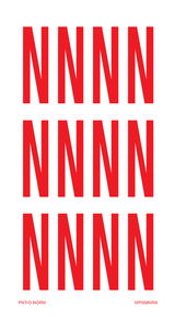 LETTER N OP VEL