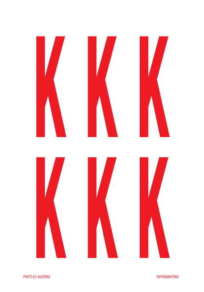LETTER K OP VEL