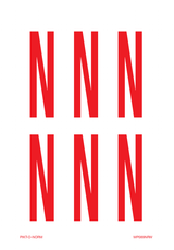 LETTER N OP VEL