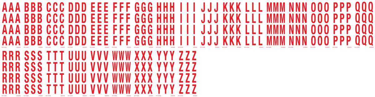 SETS VAN 26 VELLEN, LETTERS A tem Z