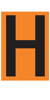 H LETTRE ADR AUTOCOLLANTE