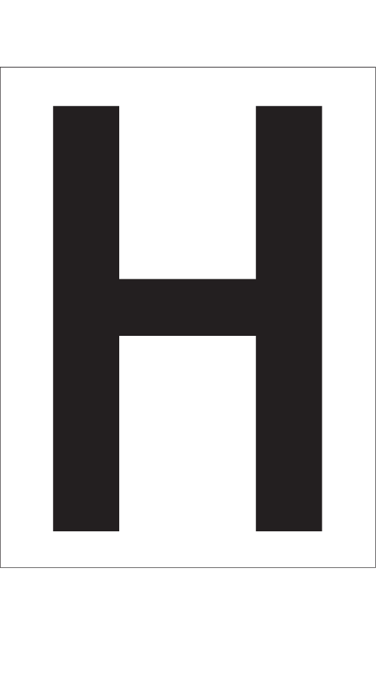 H LETTRE ADR AUTOCOLLANTE