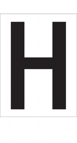 H LETTRE ADR AUTOCOLLANTE