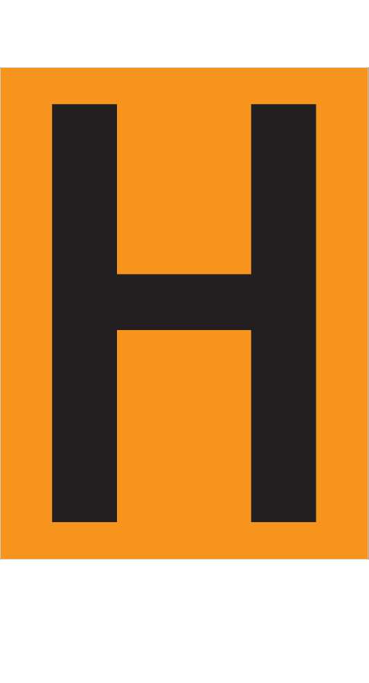 H LETTRE ADR AUTOCOLLANTE