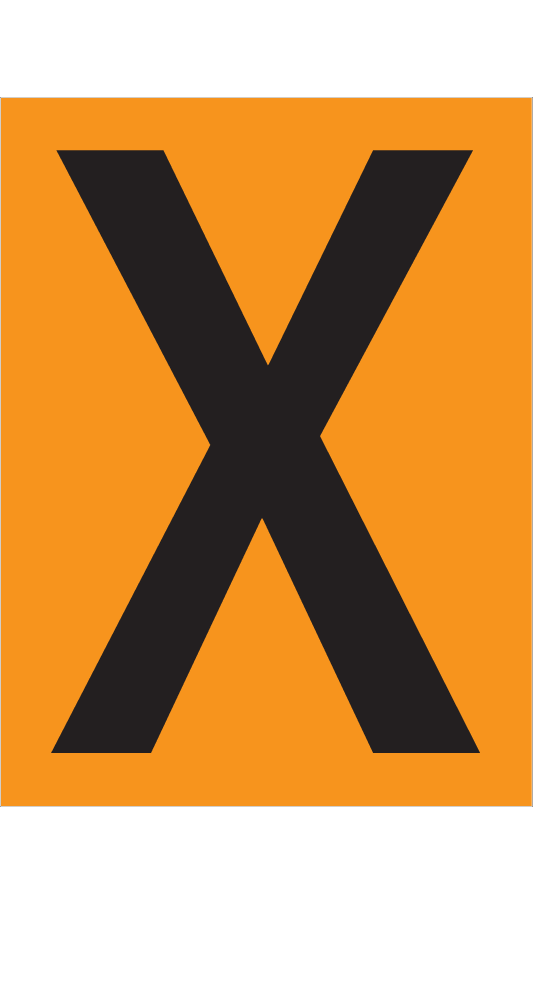 X ADR LETTER ZELFKLEVEND