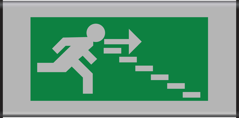 ISSUE DE SEC.ESCALIER DROITE VERS LE BAS