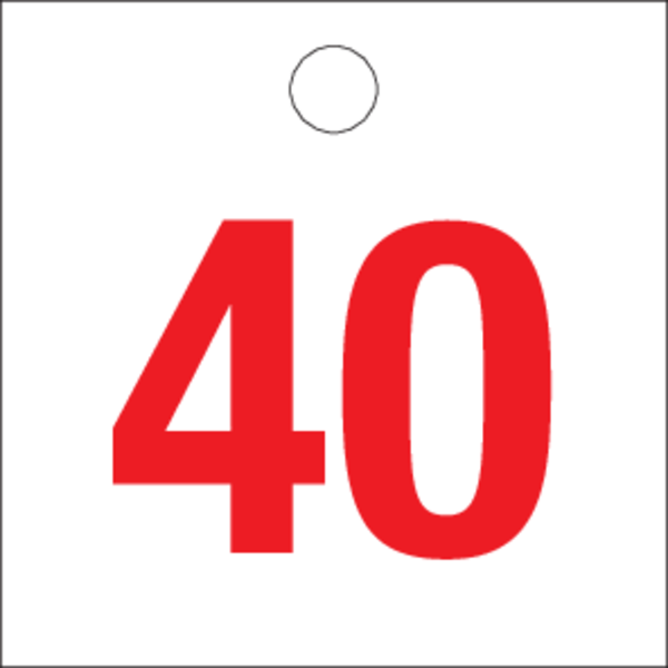 RODE CIJFERS van 1 tot 50 op PP.WIT