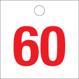 RODE CIJFERS van 51 tot 100 op PP.WIT