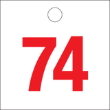 RODE CIJFERS van 51 tot 100 op PP.WIT