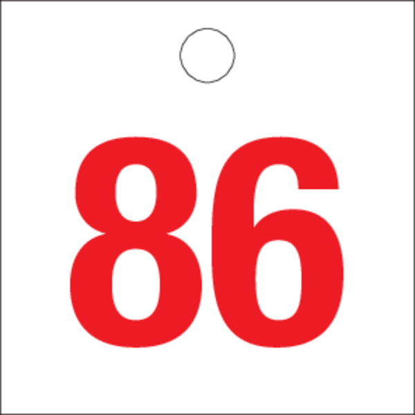 RODE CIJFERS van 51 tot 100 op PP.WIT