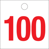 RODE CIJFERS van 51 tot 100 op PP.WIT