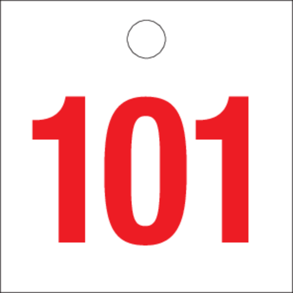 RODE CIJFERS van 101 tot 150 op PP.WIT