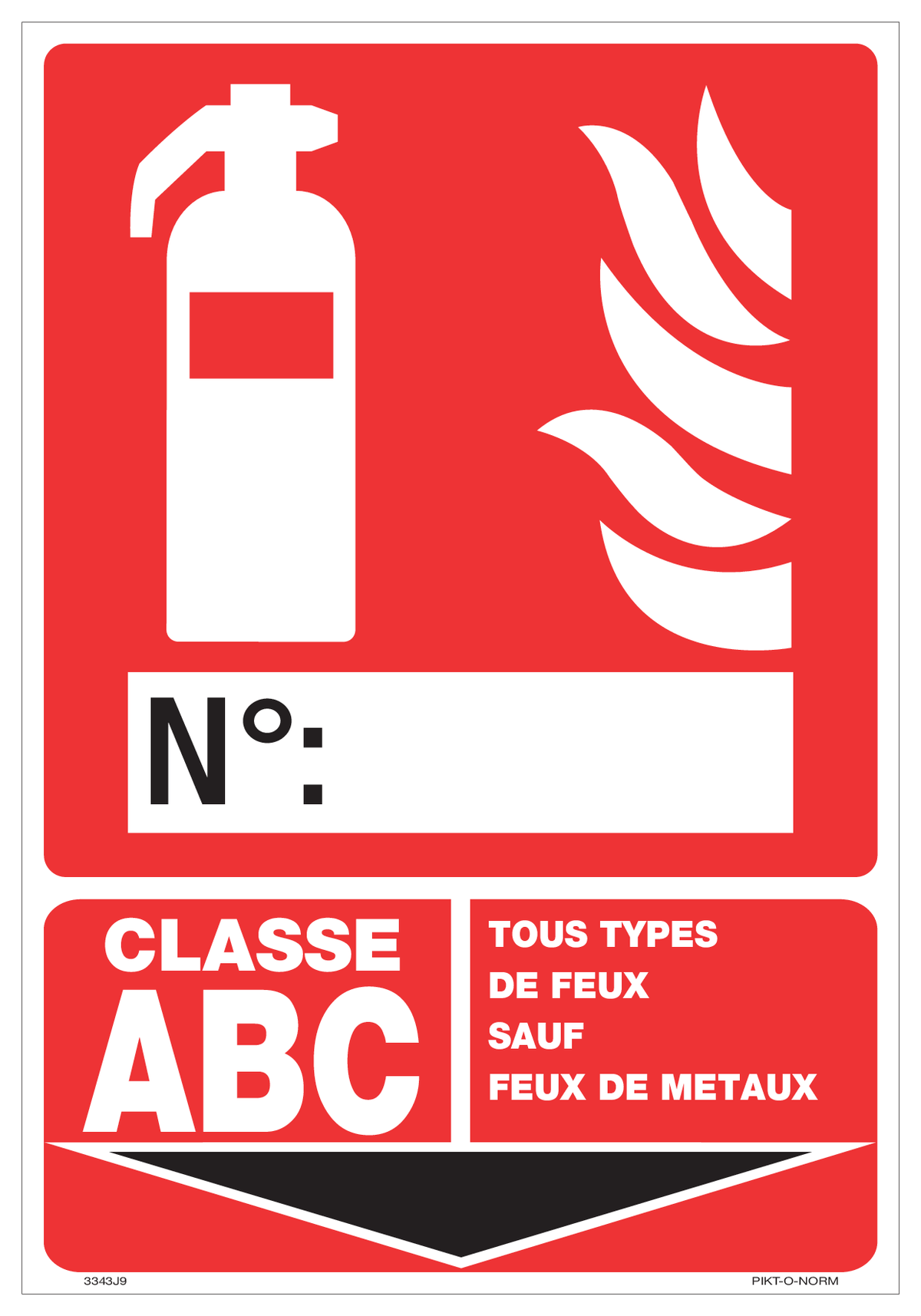 EXTINCTEUR, CLASSES ABC