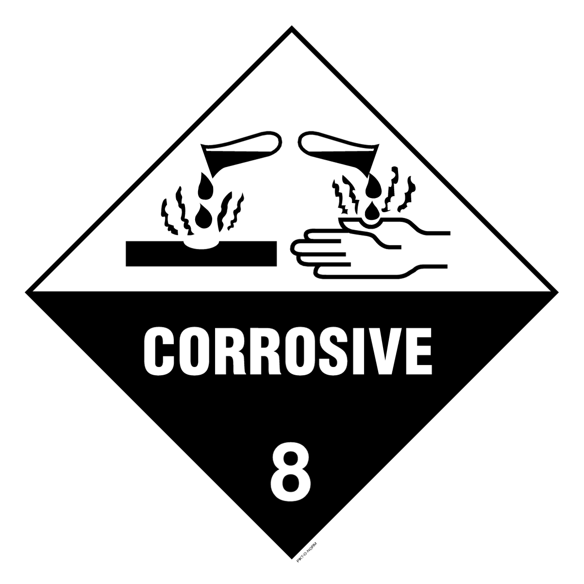CORROSIVE. ADR CLASSE 8