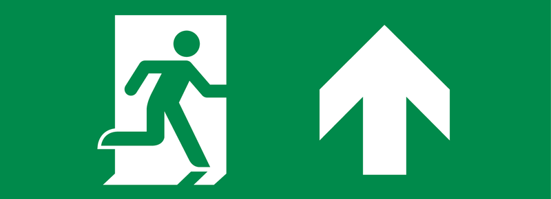 VLUCHTWEG RECHTDOOR OF NAAR BOVEN