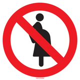 ZWANGERE VROUWEN VERBODEN