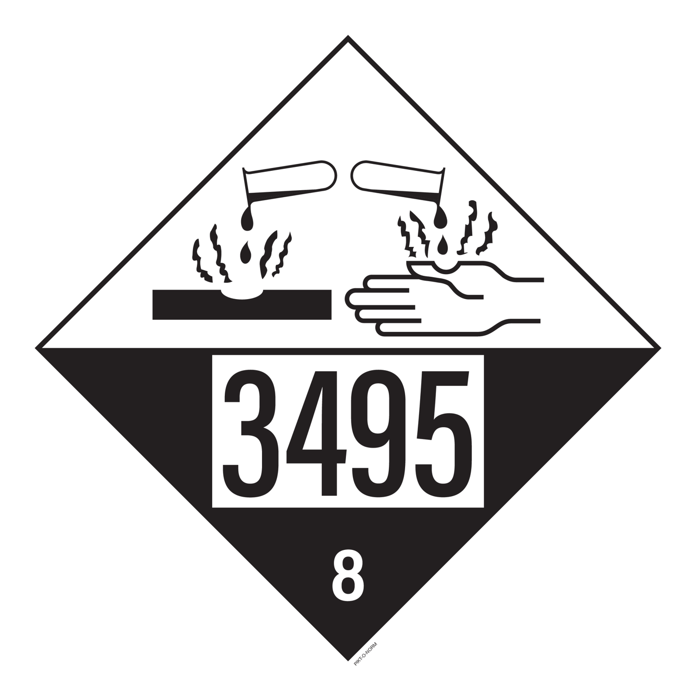 IMO 8.0 CORROSIEF MET UN 3495