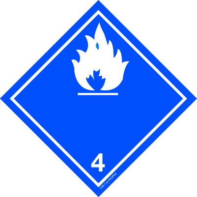 DÉGAGE GAZ INFLAMMABLE AU CONTACT.CL.4.3