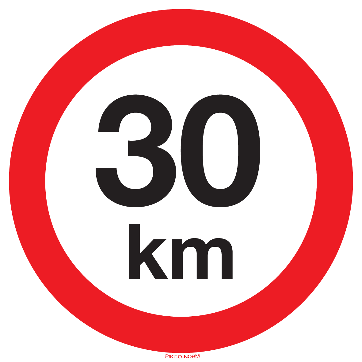 MAXIMUM SNELHEID 30 KM