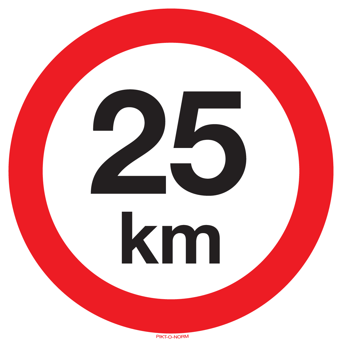 MAXIMUM SNELHEID 25 KM