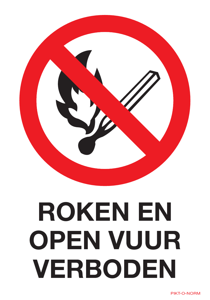 ROKEN EN OPEN VUUR VERBODEN