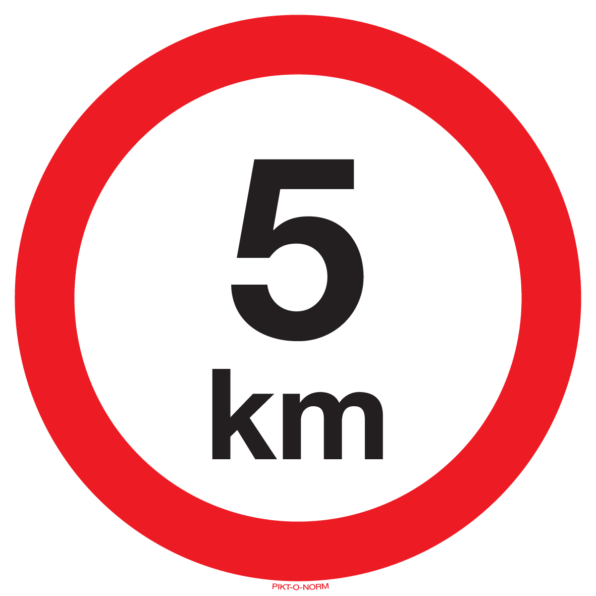 MAXIMUM SNELHEID 5 KM