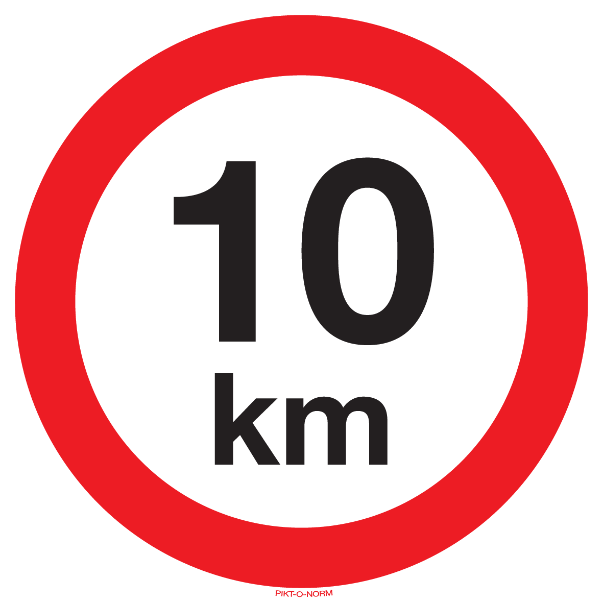 MAXIMUM SNELHEID 10 KM