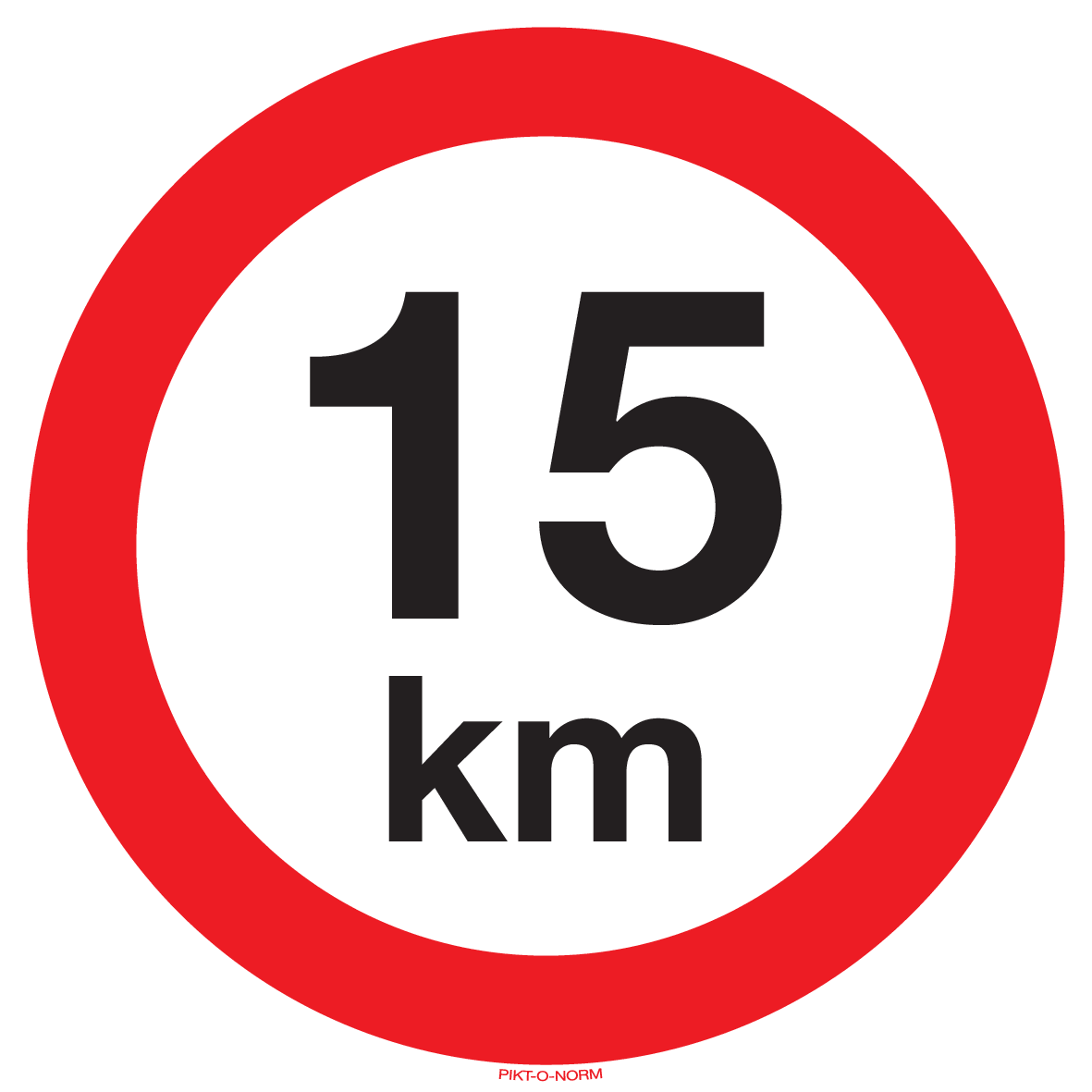 MAXIMUM SNELHEID 15 KM