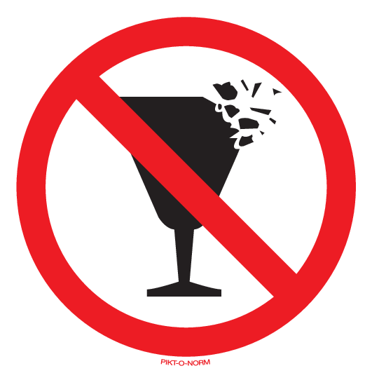 GEBROKEN GLAS VERBODEN