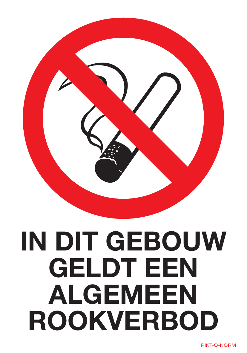 IN DIT GEBOUW GELDT ALGEMEEN ROOKVERBOD